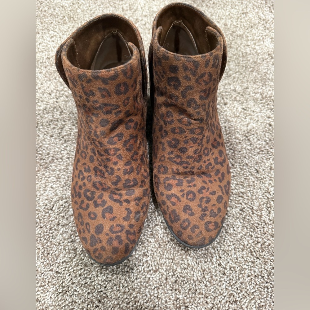 Maurice’s Leopard Print Ankle Boots